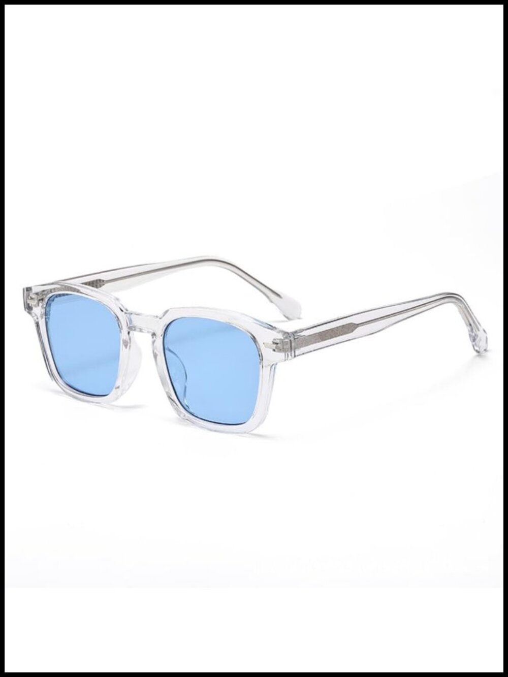 Retro Square Sunglasses UV400 Protection Lightweight Plastic Frame